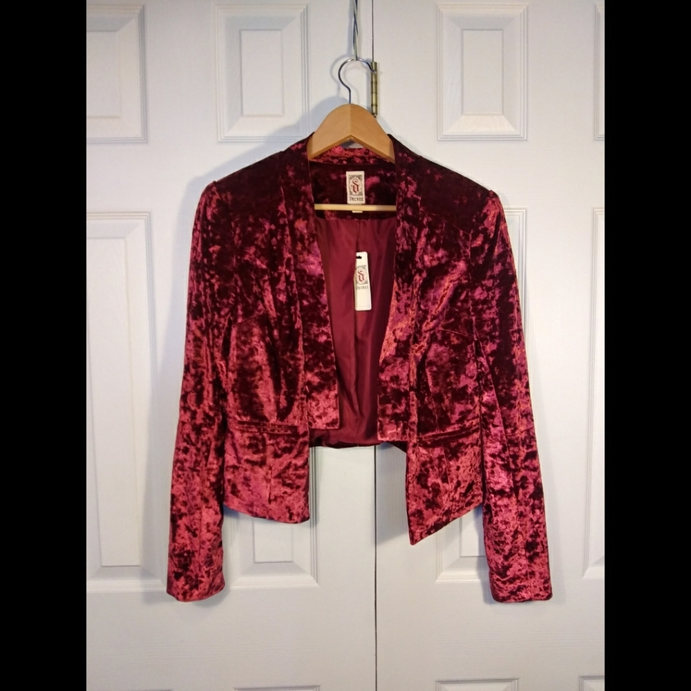 Crushed velvet looking jacket